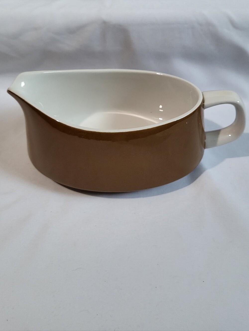 Mikasa Japan Cera Stone Brown Gravy Boat Vintage
